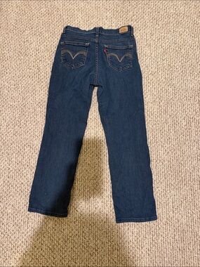 Levi's Women's 512 Dark Blue Straight Leg Jeans with Signature Back Pockets